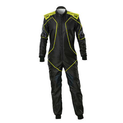 OMP KARTING SUIT KS-3X ART STYLE 2 OVERALL FIA - (Black - Fluo Yellow)
