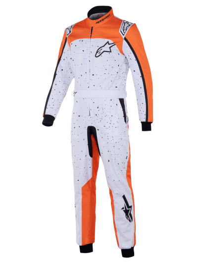 ALPINESTARS KARTING SUIT KMX-9 V3 GRAPHIC 6 - (White Orange Black)