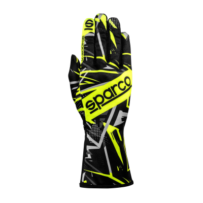 SPARCO KARTING GLOVES K-ROOKIE - (Black/Fluo yellow)