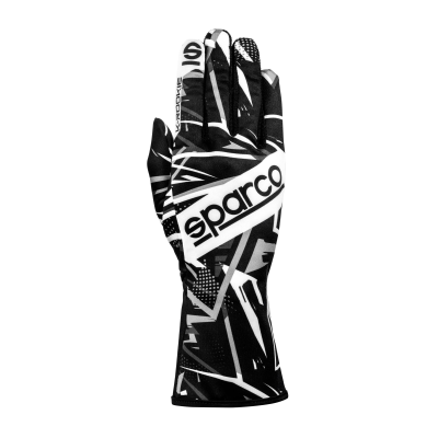 SPARCO KARTING GLOVES K-ROOKIE - (Black/White)