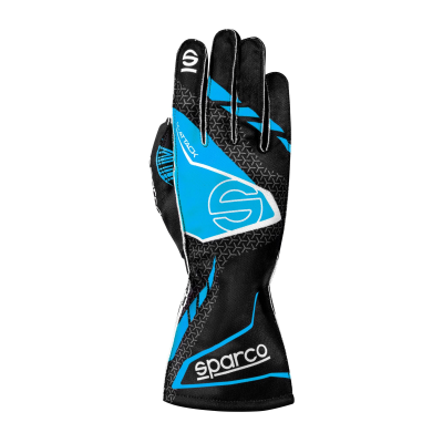 SPARCO KARTING GLOVES K-ATTACK - (Black/Sky Blue)