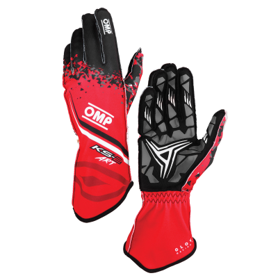 OMP KARTING GLOVES KS-2 ART MY2025 - (RED-BLACK)