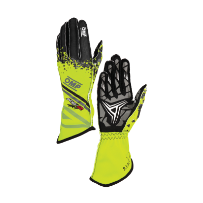 OMP KARTING GLOVES KS-2 ART MY2025 - (Yellow - Black)