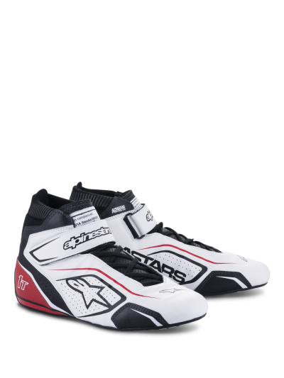 ALPINESTARS TECH-1 T V3 SHOES FIA - (White Black Red)