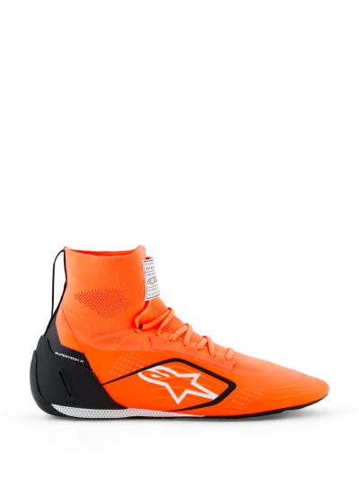 ALPINESTARS SUPERTECH K SHOES FIA - (Orange Fluo/Black/White)