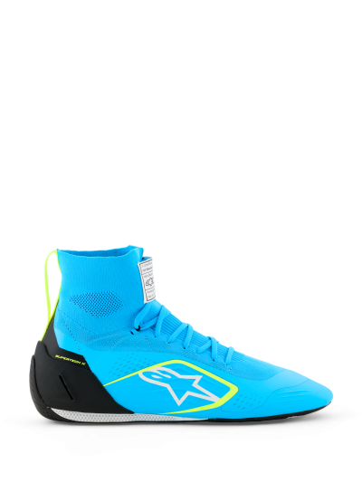 ALPINESTARS SUPERTECH K SHOES FIA - (Light Blue/Black/White/Yellow Fluo)