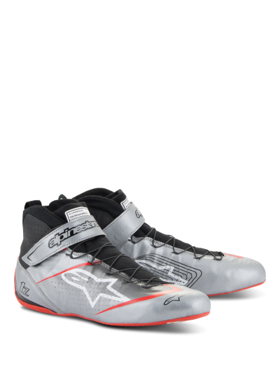 ALPINESTARS TECH-1 Z V3 SHOES - (Dark Silver Black Red)
