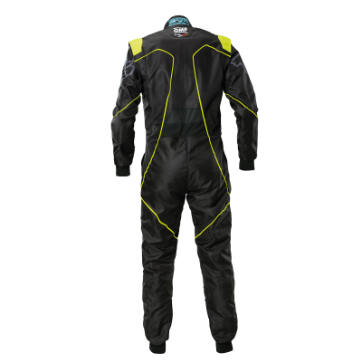 OMP KARTING SUIT KS-3X ART STYLE 2 OVERALL FIA - (Black - Fluo Yellow)