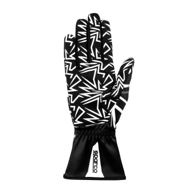 SPARCO KARTING GLOVES K-ROOKIE - (Black/White)