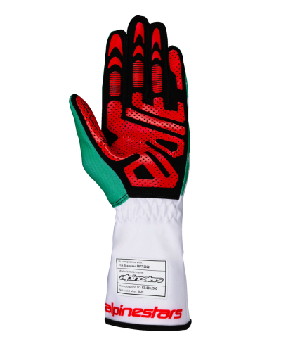 ALPINESTARS KARTING GLOVES TECH-1 K V3 - (WHITE-GREEN)