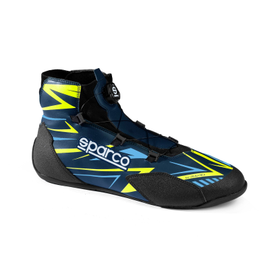 SPARCO KARTING SHOES K-RAPID FIA - (MARINE BLUE/FLUO YELLOW)