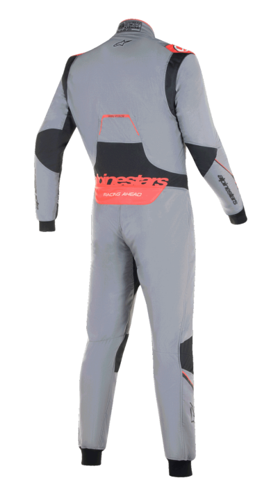 ALPINESTARS HYPERTECH V3 SUIT FIA - (Mid Gray Black Red Fluo)