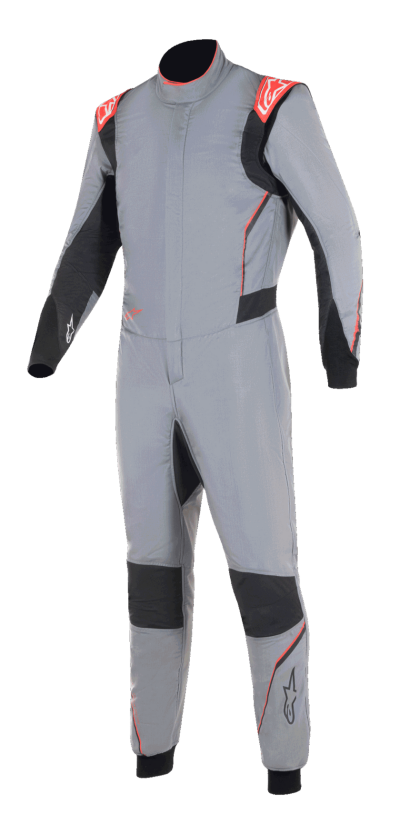 ALPINESTARS HYPERTECH V3 SUIT FIA - (Mid Gray Black Red Fluo)