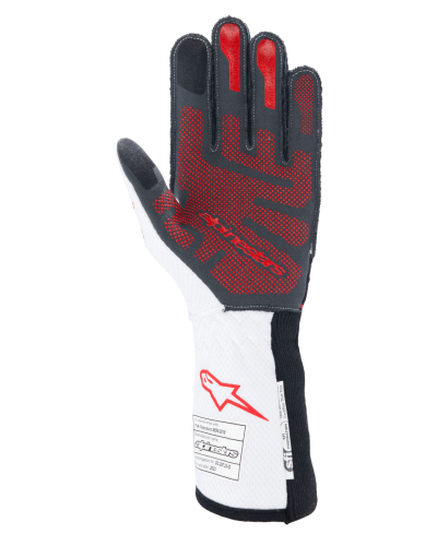 ALPINESTARS TECH-1 ZX V4 GLOVES - (Black White Red)