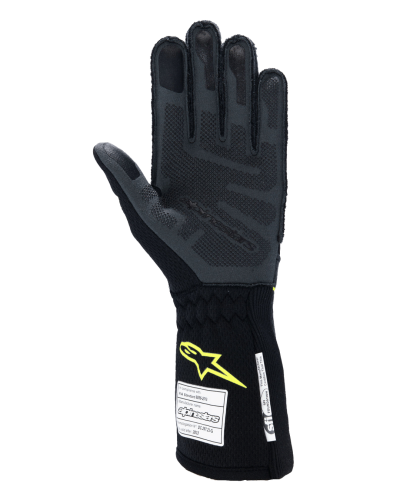 ALPINESTARS TECH-1 ZX V4 GLOVES - (Tar Gray Black Yellow Fluo)