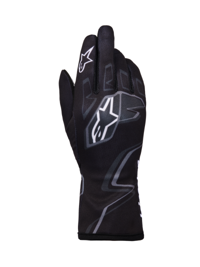 ALPINESTARS TECH-1 K RACE V2 GLOVES GRAPHIC 1 - (Black Tar Gray White)