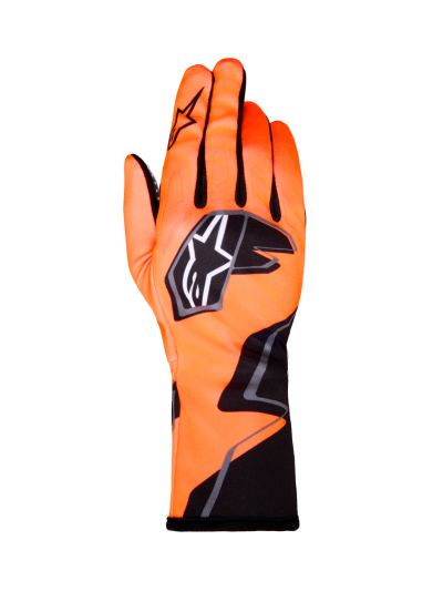 ALPINESTARS TECH-1 K RACE V2 GLOVES GRAPHIC 1 - (Orange Fluo Black White)