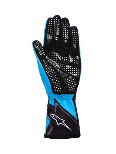 ALPINESTARS TECH-1 K RACE V2 GLOVES GRAPHIC 1 - (Cyan Black White)