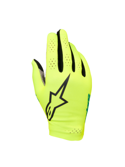 ALPINESTARS SIM GLOVES GRAPHIC 1 - (Safety Yellow Black Turquoise)