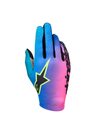 ALPINESTARS SIM GLOVES GRAPHIC 2 - (Pink Fluo/Cyan/Black/Safety Yellow)