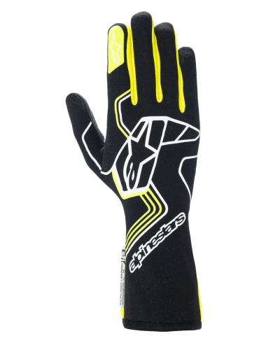 ALPINESTARS TECH-1 RACE V4 GLOVES - (Black Yellow Fluo)