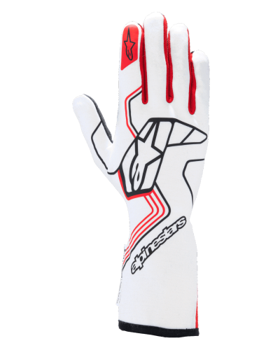 ALPINESTARS TECH-1 RACE V4 GLOVES - (White Red)