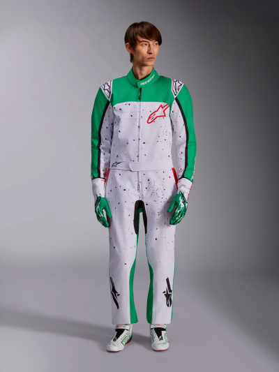 ALPINESTARS KARTING SUIT KMX-9 V3 GRAPHIC 6 - (White Green Red)