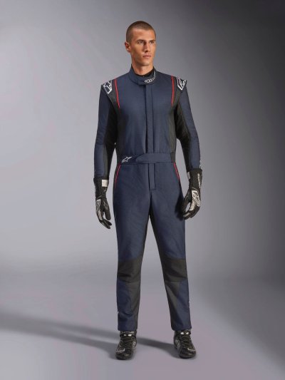 ALPINESTARS GP TECH V4 SUIT - (Blue Navy Black Red)