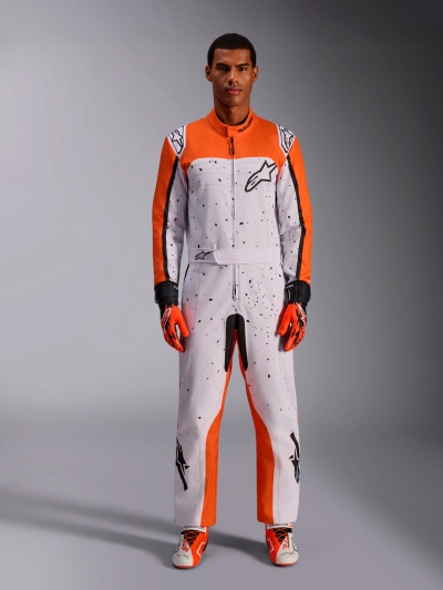 ALPINESTARS KARTING SUIT KMX-9 V3 GRAPHIC 6 - (White Orange Black)