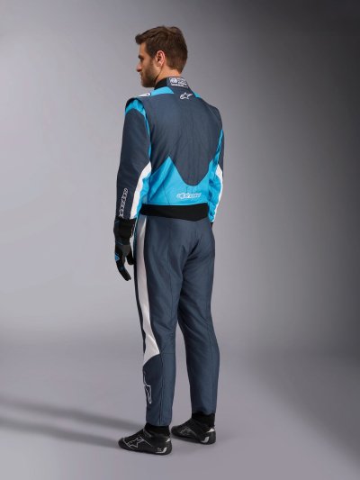 ALPINESTARS GP PRO COMP V2 FIA SUIT - (Asphalt Cyan White)