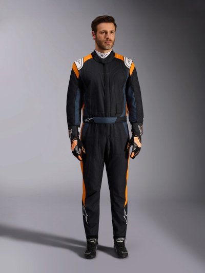 ALPINESTARS GP PRO COMP V2 FIA SUIT - (Black Asphalt Orange Fluo)