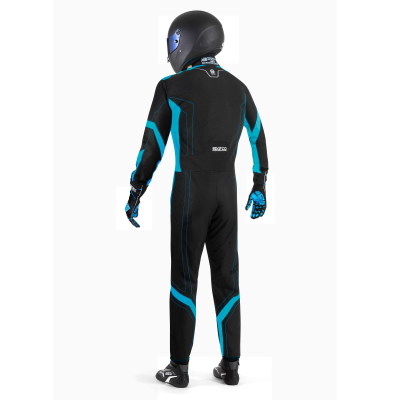 SPARCO KARTING SUIT THUNDER ADVANCED - (Black/Sky Blue)