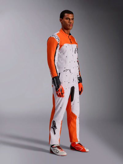 ALPINESTARS KARTING SUIT KMX-9 V3 GRAPHIC 6 - (White Orange Black)