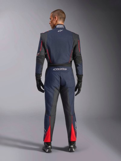 ALPINESTARS GP TECH V4 SUIT - (Blue Navy Black Red)