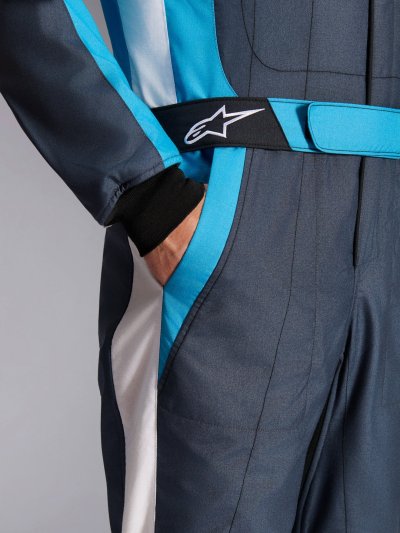 ALPINESTARS GP PRO COMP V2 FIA SUIT - (Asphalt Cyan White)