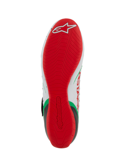 ALPINESTARS KARTING SHOES TECH-1 KX V3 FIA - (WHITE/GREEN/RED)