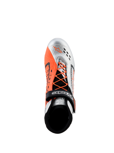 ALPINESTARS KARTING SHOES TECH-1 KX V3 FIA - (BLACK/SILVER/ORANGE FLUO)