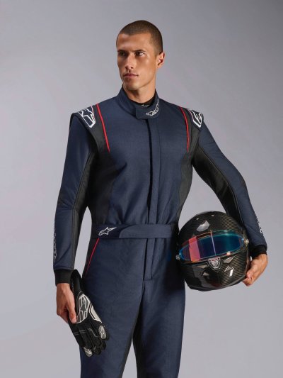 ALPINESTARS GP TECH V4 SUIT - (Blue Navy Black Red)