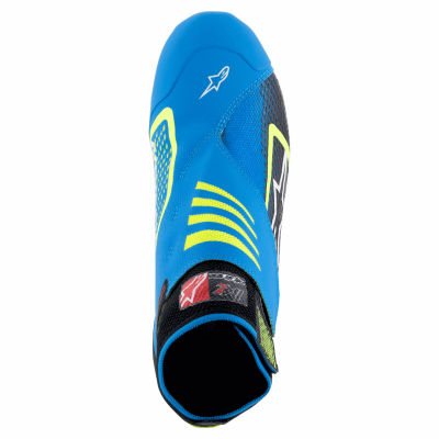 ALPINESTARS KARTING SHOES TECH-1 KZ V2 - (BLACK/ENAMEL/BLUE/YELLOW FLUO)