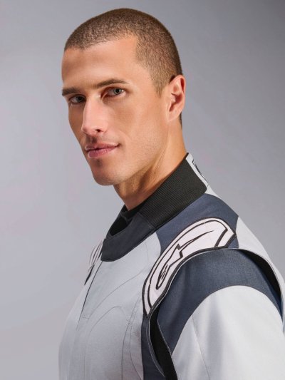 ALPINESTARS GP PRO COMP V2 FIA SUIT - (Silver Blue Asphalt Black)