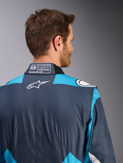 ALPINESTARS GP PRO COMP V2 FIA SUIT - (Asphalt Cyan White)