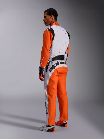 ALPINESTARS KARTING SUIT KMX-9 V3 GRAPHIC 6 - (White Orange Black)