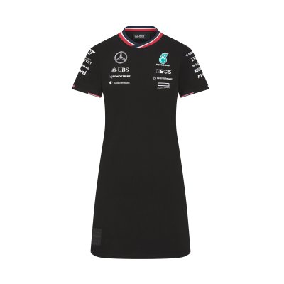 Mercedes AMG Petronas F1 2024 Women's Team T-shirt Dress - Black