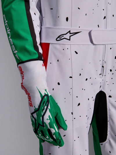 ALPINESTARS KARTING SUIT KMX-9 V3 GRAPHIC 6 - (White Green Red)