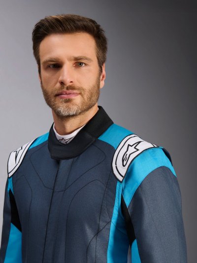 ALPINESTARS GP PRO COMP V2 FIA SUIT - (Asphalt Cyan White)