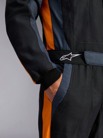 ALPINESTARS GP PRO COMP V2 FIA SUIT - (Black Asphalt Orange Fluo)