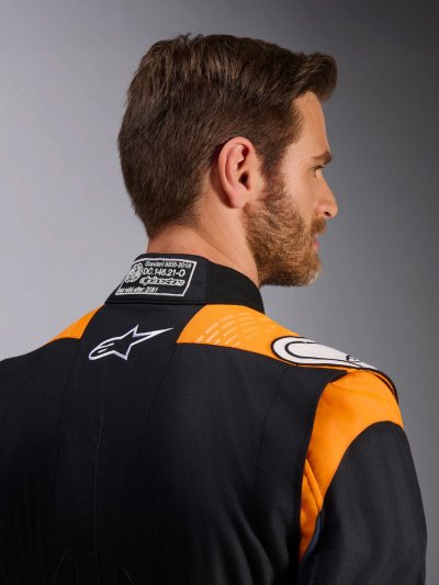 ALPINESTARS GP PRO COMP V2 FIA SUIT - (Black Asphalt Orange Fluo)