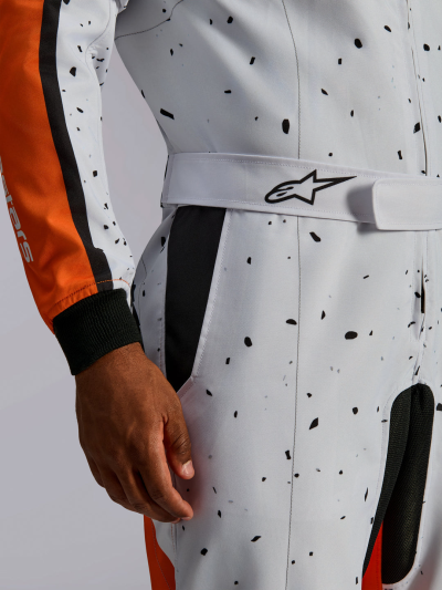 ALPINESTARS KARTING SUIT KMX-9 V3 GRAPHIC 6 - (White Orange Black)