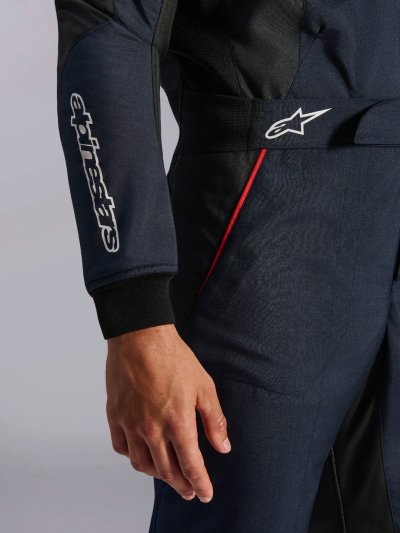 ALPINESTARS GP TECH V4 SUIT - (Blue Navy Black Red)