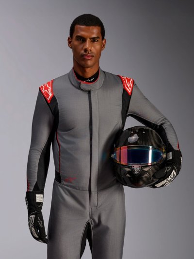 ALPINESTARS HYPERTECH V3 SUIT FIA - (Mid Gray Black Red Fluo)